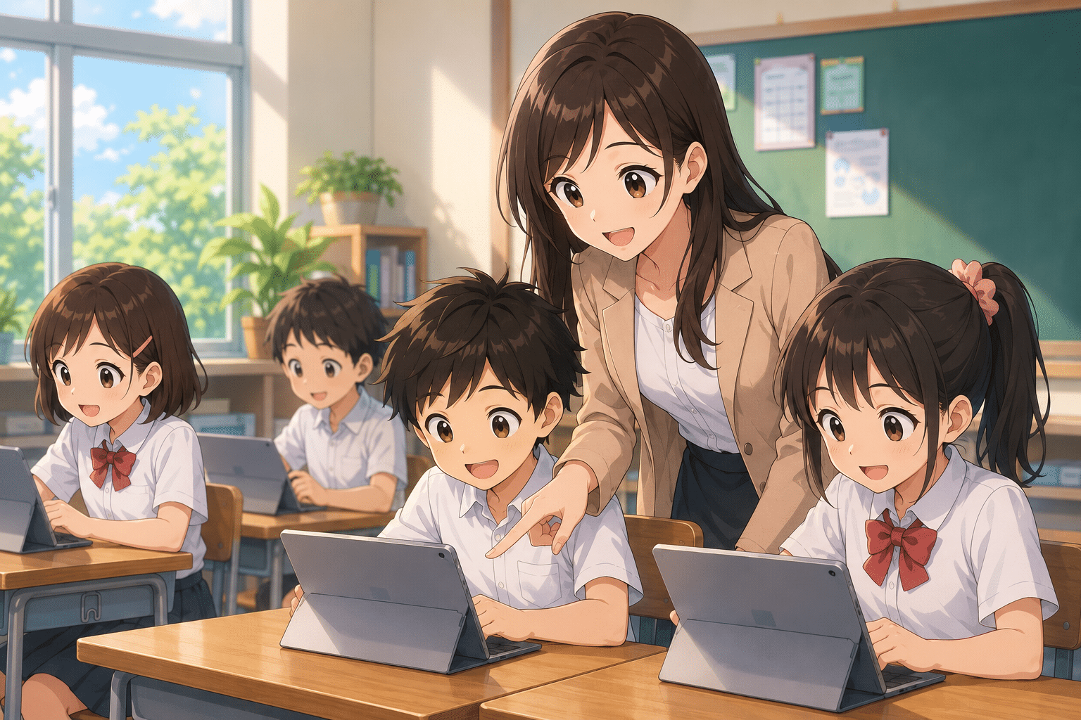Teacher and students using Wordwall Pro